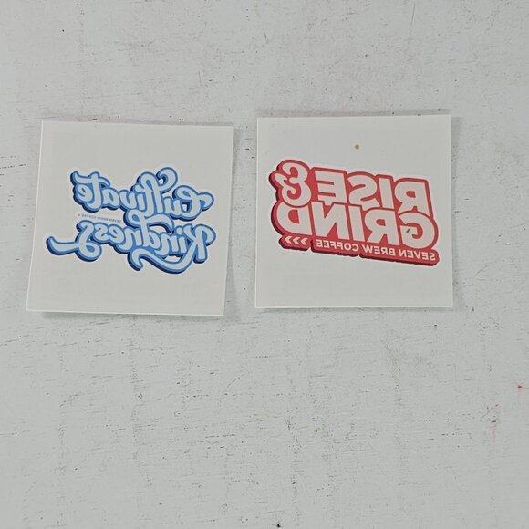 7 Brew Coffee Temporary Tattoos Set Of 2 Rise & Grind Cultivate Kindness - Picture 1 of 6